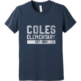 Coles Elementary Youth Distressed Heather Tee