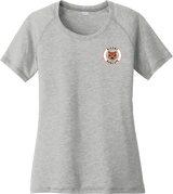 Biggby Bobcats Ladies PosiCharge Tri-Blend Wicking Scoop Neck Raglan Tee